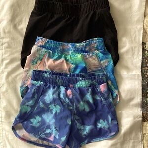 Three pairs of All in Motion girls shorts size 6 from Target.